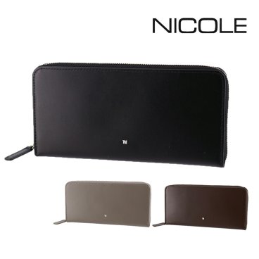 ニコル 財布 長財布 ラウンドファスナー 薄型 小銭入れあり 本革 NICOLE ビブラント 7306304 メンズ レディース 送料無料 誕生日プレゼント ギフト ラッピング無料 【正規代理店】