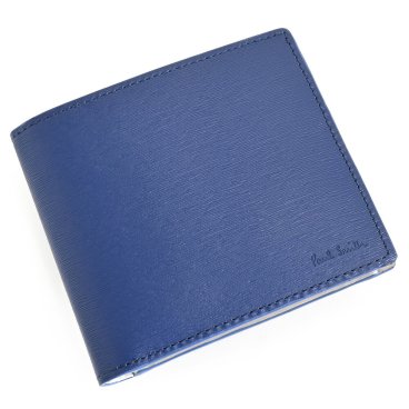 ポールスミス 財布 二つ折り財布 青(ブルー) Paul Smith bps484-30 メンズ 紳士 ギフト 定番 彼氏 彼女 プレゼント