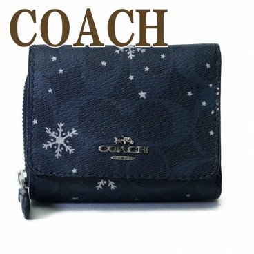 コーチ COACH 財布 三つ折り 折財布 ミニ レディース 雪 スノー スノーフレーク C1928SVF23 ブランド 人気