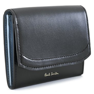 ポールスミス 財布 二つ折り財布 BOX型 黒(ブラック) Paul Smith bpw602-10 レディース 婦人 ギフト 定番 彼氏 彼女 プレゼント