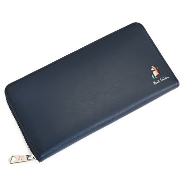 ポールスミス 財布 長財布 ラウンドファスナー 紺(ネイビー) Paul Smith bps656-31 メンズ 紳士 ギフト 定番 彼氏 彼女 プレゼント