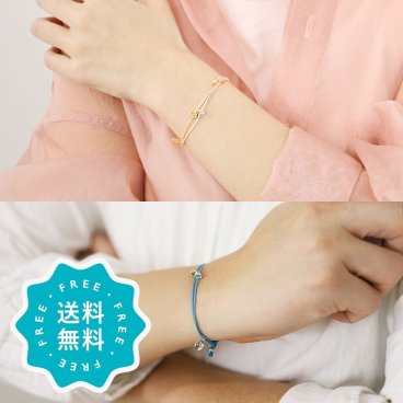 ブレスレット ブランド おしゃれ つけっぱなし ペア 日本製 2点セット ゴールド シルバー 15色 結婚記念日