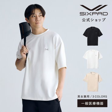 【SIXPAD】【正規品】MTG SIXPAD Recovery Wear Oversize T-Shirt シックスパッド リカバリーウェア オーバーサイズTシャツ S M L ブラック ホワイト ベージュ 一般医療機器 血行促進 疲労回復 肩こり 筋肉痛 遠赤外線 ルームウェア 部屋着 接触冷感 プレゼント 敬老の日 誕生日 還暦祝い ギフト RCVR RD_24