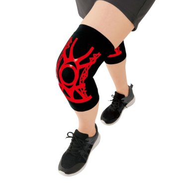 織田式ひざを鍛えるひざサポーター 2足4枚組 テーピング理論 人工筋肉 温熱効果 ラジウム ブラックシリカ 遠赤外線 歩行サポート 膝 安定 洗える