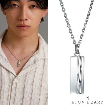 ライオンハート トライ ネックレス スピニンググロウ サージカルステンレス シルバー メンズ ブランド LION HEART
