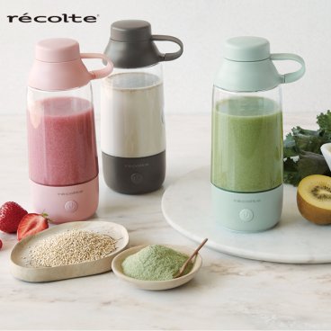 recolte レコルト パウダードリンクミキサー 300ml 粉末ドリンク用 ポータブルミキサー タンブラー 攪拌 一人用 小型 電池式 コンパクト プロテイン コラーゲン 粉末青汁 酵素ドリンク シェイカー ダイエット オフィス スポーツジム アウトドア 家電 可愛い おしゃれ 新生活