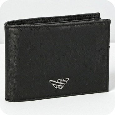 エンポリオ・アルマーニ 二つ折り財布 メンズ ブランド EMPORIO ARMANI Y4R165-Y138E 81072 ブラック