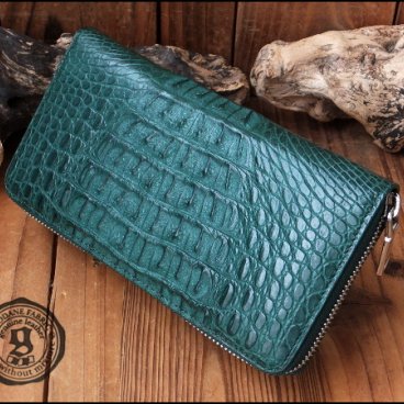 送料込 ゴダン GODANE ラウンドファスナー カイマンクロコダイル 財布 長財布 テールレザー spcw8017cp DarkGreen ダークグリーン インサイドグリーン 深緑 誕生日 父の日 プレゼント 敬老の日 クリスマス ウォレット 春財布