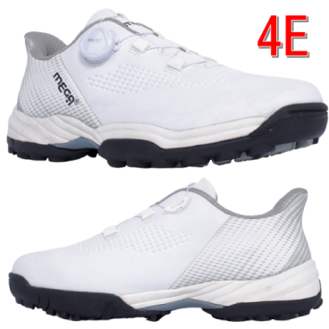 ラクスルフィット システム搭載 幅広 4E ダイヤル式 メガゴルフ フリーロック スパイクレス ゴルフシューズ MEGA GOLF JAPAN 【MG-2503】