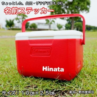 【ザラザラ面にも貼れる】名前シール 防水 ステッカー クーラーボックス・水筒にも オリジナルシール カッティングシール 1行 野球 サッカー バスケ バレー 少年団