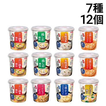 【 送料無料 】 丸美屋 スープdeごはん 食べ比べ 7種類 12食 詰め合わせ アソート セット C ( かに 鶏しお 参鶏湯 完熟トマト ユッケジャン チーズ ごま豆乳 ) まとめ買い
