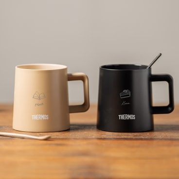 名入れ サーモス THERMOS ペア マグカップ 真空断熱 JDZ-350 350ml マドラー付き 誕生日祝い ギフト 保温 保冷 食洗機対応 女性 レディース プレゼント