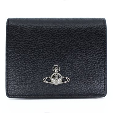 ヴィヴィアンウエストウッド　Vivienne Westwood　二つ折り財布　51150030W S000D N403　ブラック　PUレザー　WOMAN BILFOLD　ウーマン ビルフォールド　コンパクト財布　ミニウォレット