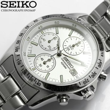 SEIKO セイコー 逆輸入 クロノグラフ メンズ 腕時計 ウォッチ うでどけい Men's クロノ 海外モデル 1/20秒高速測定モデル SND363