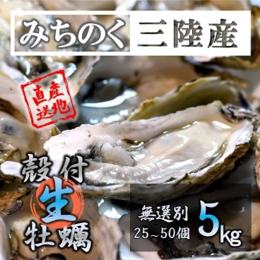 生食OK カキ みちのく 三陸産 殻付き 生牡蠣 5kg（25～50個）今季初出し 希少 ワケあり 数量限定 お届け指定可能 亜鉛No.1 新鮮 石巻 産地直送 ミネラル アミノ酸 たっぷり 焼く 鍋 かき フライ 様々なお料理にも 魚介類