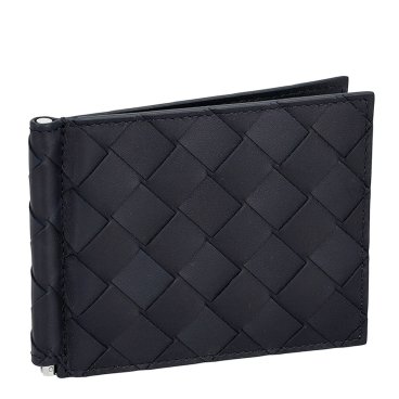 ボッテガヴェネタ BOTTEGA VENETA 財布 イントレチャート 二つ折り財布 折りたたみ財布 小銭入れなし 592626 V3US1 4251 メンズ ネイビー 本革 レザー