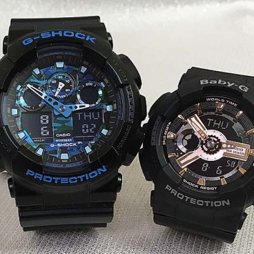 カシオ 恋人たちのGショック ペアウォッチ G-SHOCK BABY-G GA-100CB-1AJF BA-110RG-1AJF 電池式 送料無料 国内正規品 記念日 誕生日 プレゼント お揃い ブラック 黒 クリスマス お祝い 結婚 婚約 20代 30代 40代 50代 カップル 夫婦
