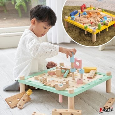 大工 おもちゃ 知育玩具 Im TOYアイムトイ カーペンターテーブル | エデュテ 3歳 大工さん 知育 知育おもちゃ 赤ちゃん おもちゃ 誕生日プレゼント 誕生日 プレゼント 木のおもちゃ 木製 4歳 5歳 工具おもちゃ 男の子 女の子 積み木 つみき 積木 子供 入園祝い ねじ 孫
