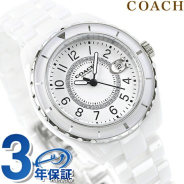 コーチ セラミック プレストン クオーツ 腕時計 ブランド レディース COACH 14503462 アナログ ホワイト 白