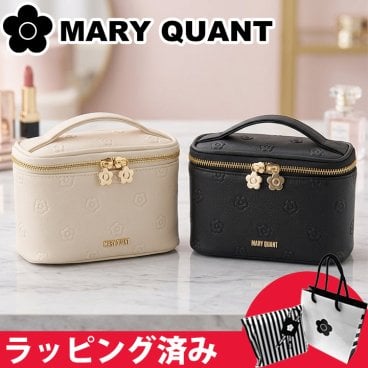 マリークワント マリクワ メイクボックス ポーチ バニティ 化粧 ボックス ギフト レディース シンプルエンボスデイジー MARY QUANT クリスマス