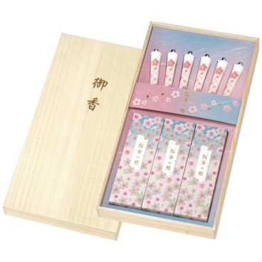 【ギフト対応無料】カメヤマ 桜華の雅 線香・ローソクセット (I1346-00-00) ※送料無料(北海道・沖縄は除く)