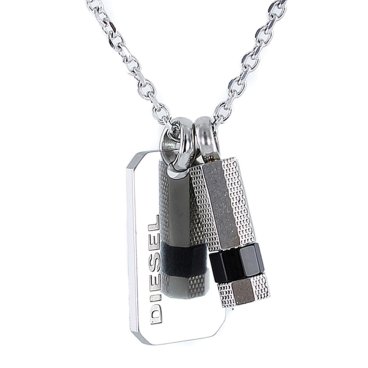 Diesel ディーゼル ユニセックス メンズ 父の日 レディース 母の日 プレート シルバー ネックレス アクセサリー ブランド アクセ DX1156040 ブランド カップル ユニセックス 男女 誕生日 プレゼント ギフト 成人 卒業 入学