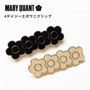 【公式】【4デイジーエポワニクリップ】マリークワント MARY QUANT マリークヮント マリクワ デイジー ヘアピン ヘアアクセサリー ブラック ベージュ シンプル おしゃれ 可愛い 女性 10代 20代 30代 誕生日 記念日 卒業祝い 入学祝 クリスマス ホワイトデー 就職祝い プレゼント