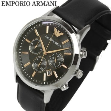EMPORIO ARMANI エンポリオ アルマーニ 腕時計 メンズ クロノグラフ 時計 ブラック シルバー ブランド ビジネス ギフト プレゼントレナート AR11431