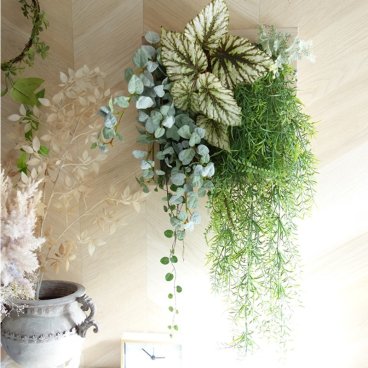 壁掛けグリーン♪おうちの壁からおしゃれを楽しむ　観葉植物造花　＜送料無料＞ フェイクグリーン　触媒加工 壁掛け 壁 おしゃれ 壁面装飾 ウォール グリーン アート 選べる 3種類【抗ウイルス・防かび・消臭・防汚】送料無料 贈り物 ギフト 出店祝い 開店花 引越祝い