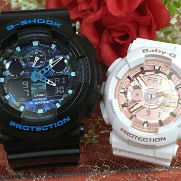 カシオ 恋人たちのGショック ペアウォッチ G-SHOCK BABY-G GA-100CB-1AJF BA-110-7A1JF 送料無料 国内正規品 記念日 誕生日 プレゼント お揃い ブラック 黒 ホワイト 白 クリスマス お祝い 結婚 婚約 20代 30代 40代 50代 カップル 夫婦