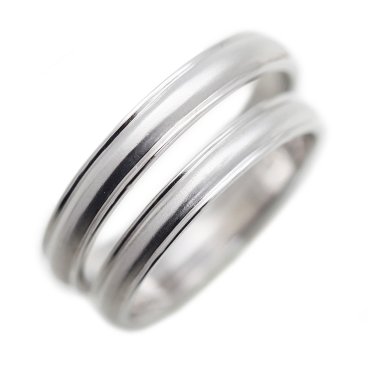 【名入れ】【刻印】 ペアリング 結婚指輪 プラチナ PT100 (pt10％) つや消し ストレート ふっくら ホーニング 鏡面ライン マリッジリング