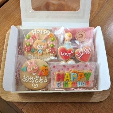 バースデーギフトBOX（ピンク）クッキー