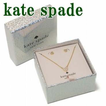 ケイトスペード KateSpade ネックレス ピアス レディース ハート 2点セット 箱 ボックス付き 限定品 パヴェ メレ ラインストーン O0R00112-921 ブランド 人気