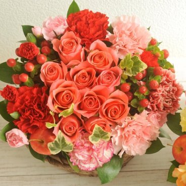 花 フラワーアレンジ 誕生日 ローズガーデンアレンジメント お花 ギフト プレゼント 生花アレンジメント 開店祝い 結婚記念日 女性 誕生日 記念日 お祝い  アレンジ 誕生花 還暦
