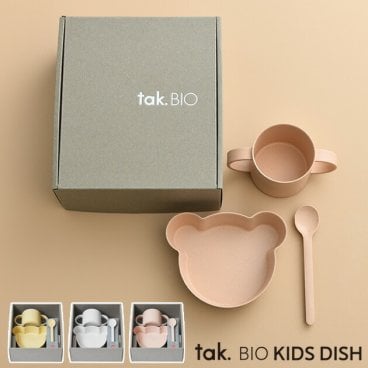 tak タック キッズディッシュ ギフトボックス ベア ミニ BIO ビオ ベビー食器セット/離乳食/おしゃれ/シンプル/スプーン/ボウル/マグ/出産祝い/ギフト/