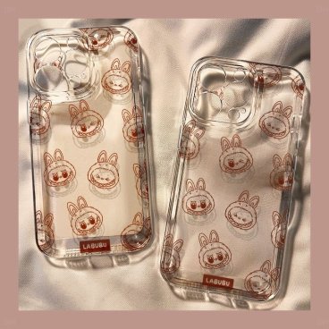ラブブ スマホケース iPhoneケース かわいい 立体パーツ付き カートゥーン風 ソフトケース 落下防止 耐衝撃 多機種対応 キャラクター風 デコケース ガーリー スマホアクセサリー プレゼント labubu 15 16 14 13 12 11