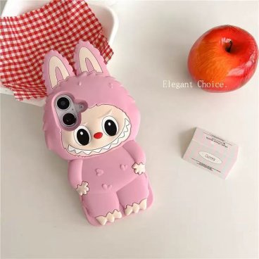 ラブブ スマホケース iPhoneケース かわいい 立体パーツ付き カートゥーン風 ソフトケース 落下防止 耐衝撃 多機種対応 キャラクター風 デコケース ガーリー スマホアクセサリー プレゼント labubu