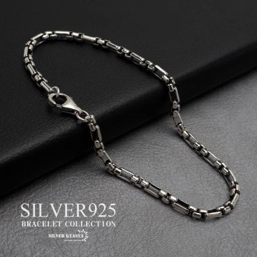 シルバー925 フィガロチェーンブレスレット シルバーブレスレット 細身 メタリック メンズ 男性 お洒落 人気 トレンド 流行り 金属アレルギー対応 父の日