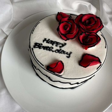 2DローズCAKES 4号 デコレーションケーキ