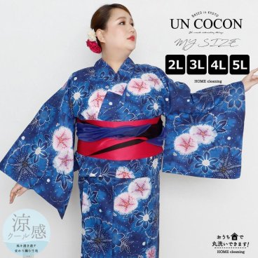 浴衣　大きいサイズ　レディース　ゆかた　大人　浴衣単品　３Ｌ　４Ｌ　ぽっちゃり　ふくよかさん向け　大きい　女性　大人浴衣　ワイド　大正浪漫　送料無料