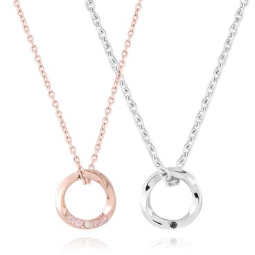 ペアネックレス リングトップ シルバー ペアアクセサリー ペア ネックレス・ペンダント ダイヤモンド キュービックジルコニア 記念日 プレゼント ギフト セット シンプル フリースタイル FSP1012M-1012LPG 【FREE STYLE】