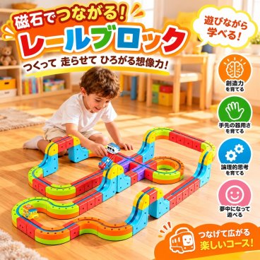 磁力レールブロック 鉄道キューブ 磁力ブロック パズルブロック おもちゃ 空間認知 思考力 創造 力レール 組立て 操縦 教育 知育 磁力レール キューブ型ブロック 3歳 幼児 幼稚園 こども 贈り物 誕生日 パーツ 電車 遊び パズルブロックトイ ホビー 知育玩具 クリスマス