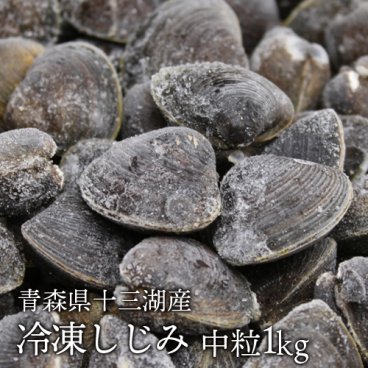 青森県十三湖　冷凍しじみ中粒 1kg（ヤマトシジミ）砂抜き済み　国産