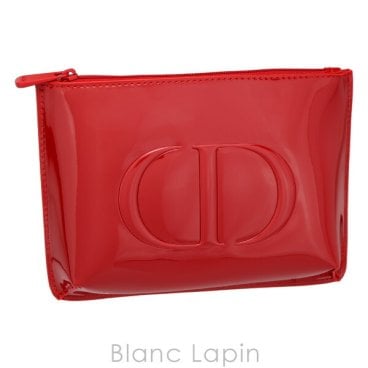 【ノベルティ】 クリスチャンディオール Dior エナメルポーチ #レッド