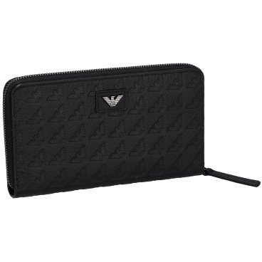 エンポリオアルマーニ EMPORIO ARMANI 財布 長財布 ラウンドファスナー長財布 小銭入れ付き YEME49-YQ67I 80001 メンズ ブラック