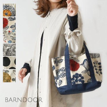 【BARNDOOR バーンドア】帆布 キャンバス スモール トートバッグ(1164107M) (1153143g)レディース 春 夏 秋 冬 綿 コットン 布製 ハンドバッグ ランチ サブバッグ 北欧 ナチュラル おしゃれ ナチュラン 通勤 通学 軽い 軽量 コンパクト 花 母の日 クリスマス