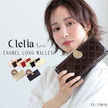 クレリア Clelia レディース 長財布 財布 エナメル がま口 フラップウォレット ロングウォレット ルーチェシリーズ 母の日 クリスマス クリスマスプレゼント