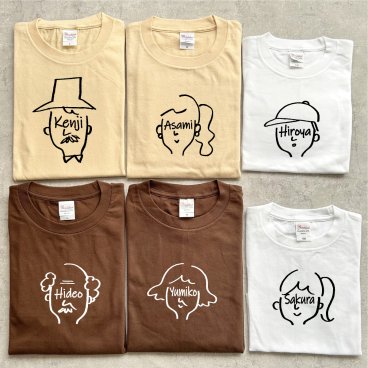 【名前可】顔ネームTシャツ 選べるファミリーデザイン 名入れ 父の日 母の日 敬老の日 誕生日 出産祝い 結婚祝い  還暦 敬老の日 名前入り 家族 夫婦 親子 カップル ファミリーデザイン お揃い  ペアtシャツ ペアルック tシャツ ベビー服 親子コーデ リンクコーデ マタニティフォト 結婚記念 プレゼント ギフト ペアギフト クリスマスプレゼント
