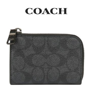 送料無料 コーチ COACH アウトレット 敬老の日 メンズ 小物 キーケース CS477 CHR(チャコール) シグネチャー (ブランド プレゼント カードケース 小銭入れ フラグメントケース)