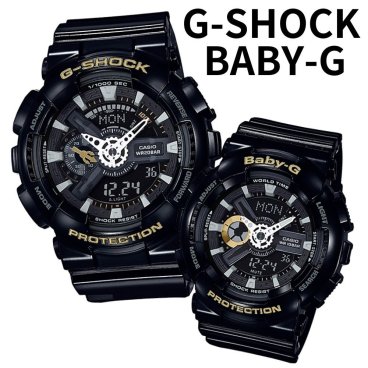G-SHOCK Baby-G ペアウォッチ ラバーズコレクション ペア 腕時計 カシオ Gショック ベビーG 防水 アナデジ ブラック CASIO LOVERS COLLECTION 海外モデル プレゼント カップル 夫婦 成人 卒業 入学